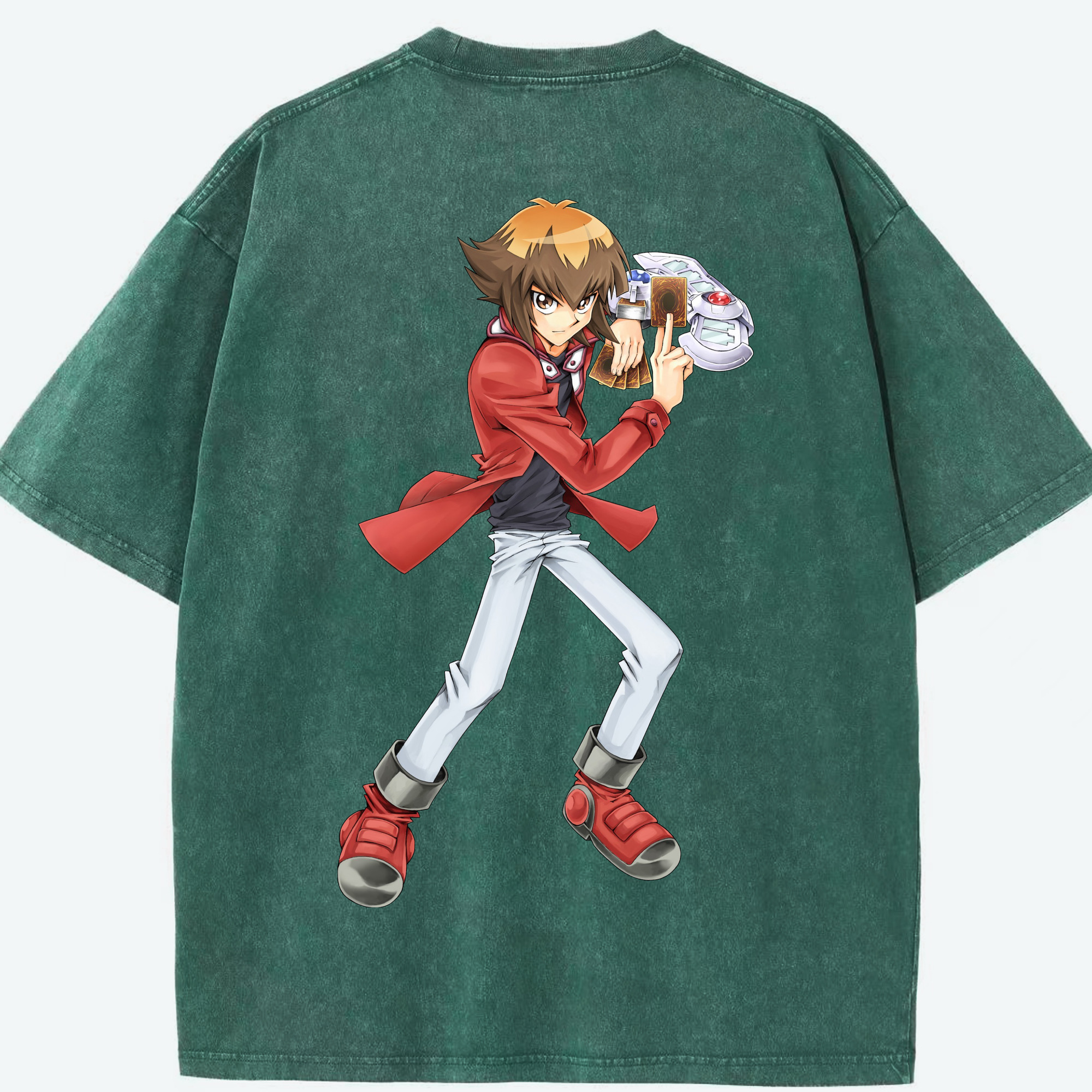 （画像用） 遊☆戯☆王 Yu-Gi-Oh! 綿100% ヴィンテージ風 半袖Tシャツ（背面プリント）